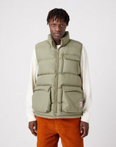 Wrangler Puffer Vest Casey Jones Męska Kamizelka Bezrękawnik Deep Lichen Green W4M7VGX1X 112324207